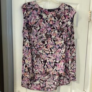 The Limited Pink and Purple Cap Sleeve Blouse